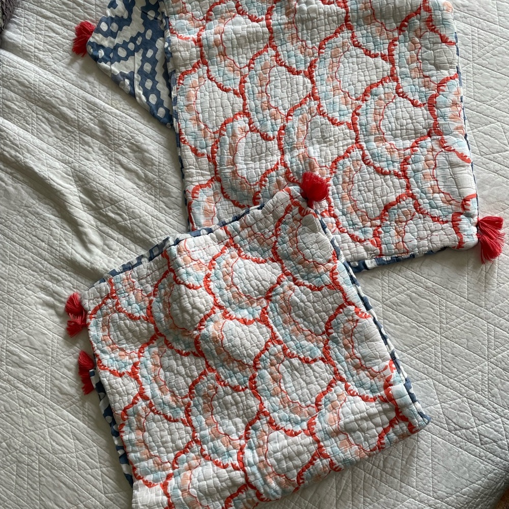 King size Anthropologie pillow shams